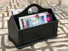 Load image into Gallery viewer, Classic Black Wooden Magazine Holder with 2 Compartments
