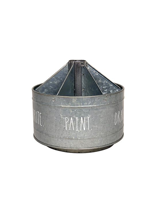 Rae Dunn Galvanized - Rotating Organizer for Pens and Pencils