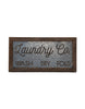 Vintage Wood and Galvanized-Metal Laundry Rooms Wall Sign