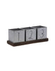 Load image into Gallery viewer, Rae Dunn “1, 2, 3” Wood and Metal 3 Sections Desk Organizer
