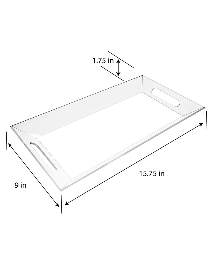 Simply Brilliant Acrylic Serving Tray with Handles | DesignStyles