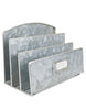 Load image into Gallery viewer, Rae Dunn 4 Sections Vintage Galvanized Desk Letter Holder
