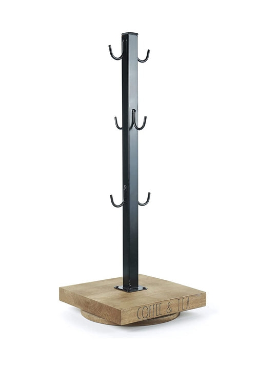 Rae Dunn “Coffee and Tea” Rotating Mug Tree Stand