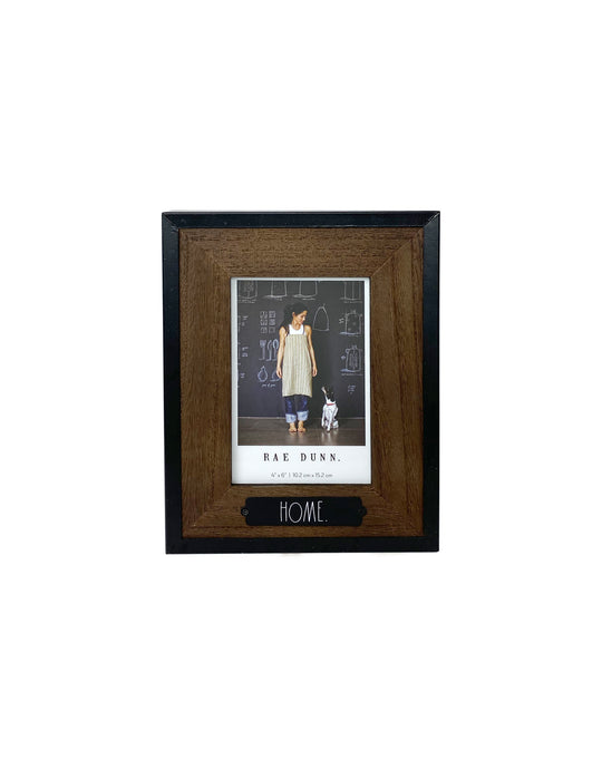 Rae Dunn “Home” Freestanding Dark 4x6 Picture Frame