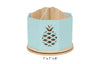 Load image into Gallery viewer, Blue Wood 4 Sections Spin Organizer with Pineapple Cutouts
