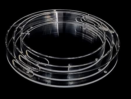 Simply Brilliant Set 3 Circular Serving Trays with Handles
