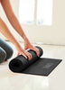 Load image into Gallery viewer, Rae Dunn “Exhale” Non-Slip Black Exercise and Yoga Mat
