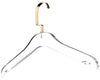 Simply Brilliant Gold Hook Acrylic Clothes Hangers - 10 Pack