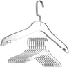 Load image into Gallery viewer, Simply Brilliant Acrylic Clothes Hangers with Silver Colored Hooks - 10 Pack
