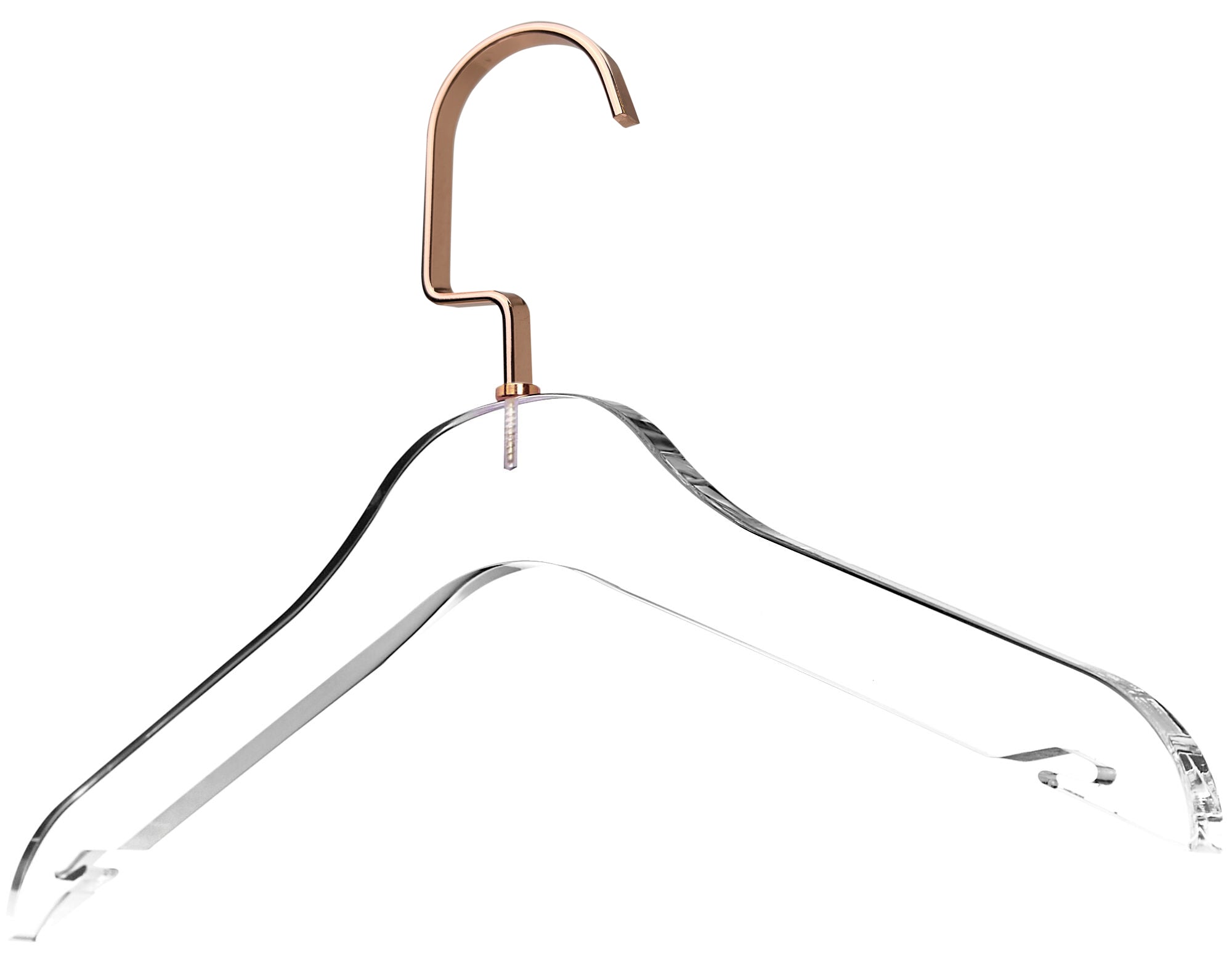 Simply Brilliant Acrylic Hanger with Rose Gold Hook DesignStyles