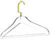 Simply Brilliant Gold Hook Acrylic Hanger with Bar - 10 Pack