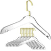 Load image into Gallery viewer, Simply Brilliant Matte Gold Hook Acrylic Hangers - 10 Pack
