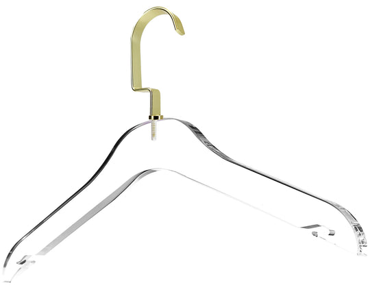 Simply Brilliant Matte Gold Hook Acrylic Hangers - 10 Pack