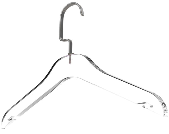 Simply Brilliant Matte Black Hook Acrylic Hangers - 10 Pack