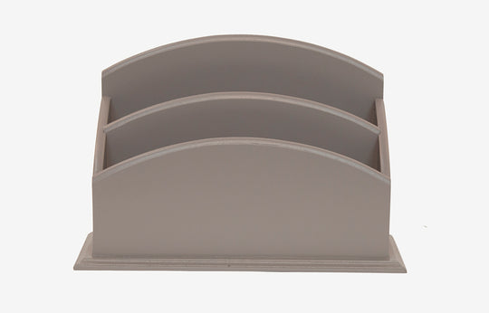 2 Compartments Warm Grey Desk / File Organizer