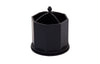 Black Rotating Desk Organizer with 4 Sections for Supplies