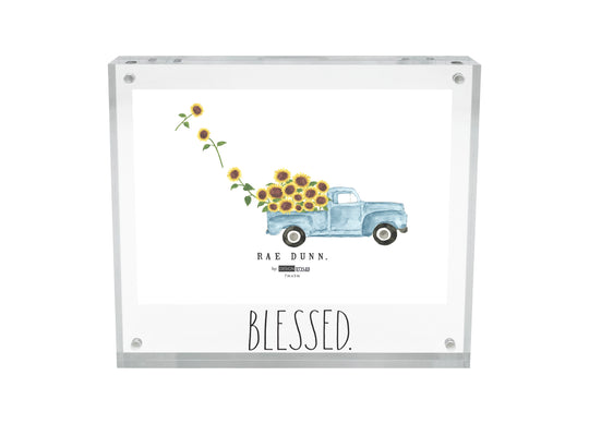 Rae Dunn “Blessed” 7x5 Horizontal Clear Acrylic Picture Frame