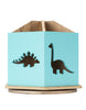 Load image into Gallery viewer, 6-Sections Blue Rotating Desk Organizer with Dino Cutouts
