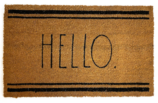 Rae Dunn "Hello" 30” x 18” / 36” x 24” Coconut Coir Doormat