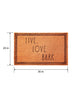 Load image into Gallery viewer, Rae Dunn “Live, Love, Bark” Coir Terracotta Color Doormat
