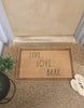 Load image into Gallery viewer, Rae Dunn “Live, Love, Bark” Light Brown Coir Doormat
