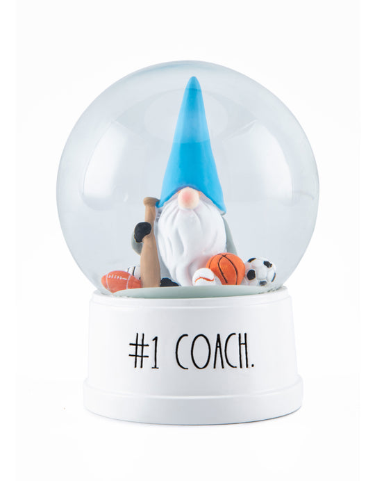 Rae Dunn "#1 COACH" Gnome Snow Globe