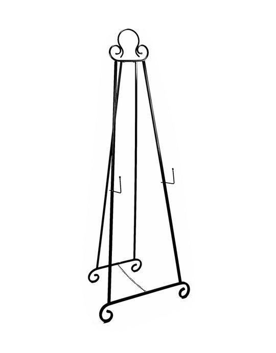 Black Metal 4 Legs Easel Stand with Cloud Shape at Top