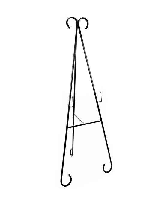 Metal 3 Legs Easel Stand with Half Circles Shape Top