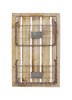Load image into Gallery viewer, 2 Tier Metal Wire and Wooden Wall-Mounted Magazine Holder
