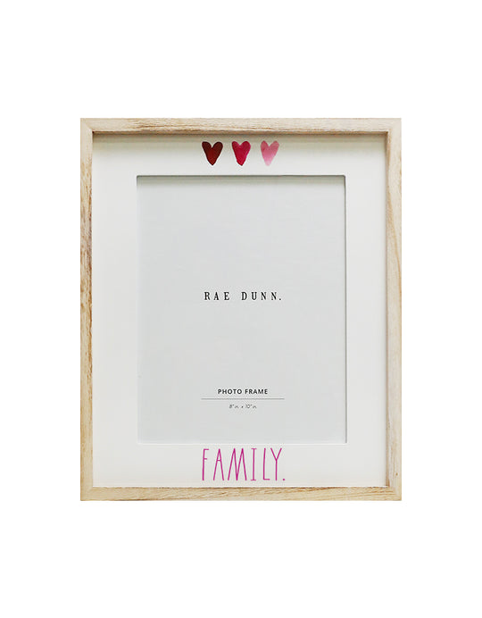 Rae Dunn “Family” Freestanding 8x10 Wood Picture Frame