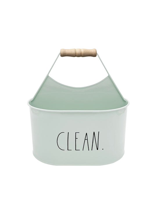 Rae Dunn “Clean” Green 3-Sections Cleaning Supply Organizer