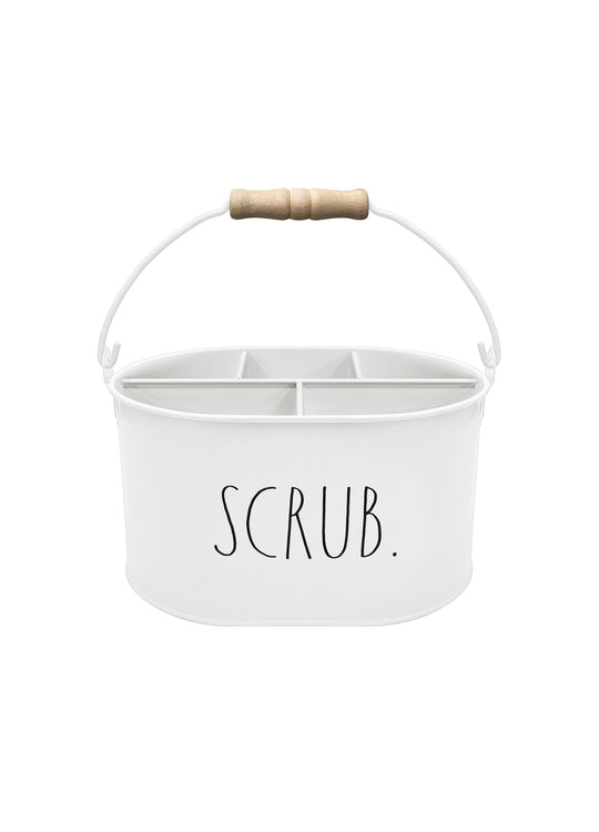 Rae Dunn “Scrub” White 5 Sections Cleaning Supplies Caddy