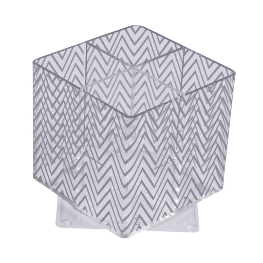 Four Sections Small Acrylic Spinning Desktop Organizer