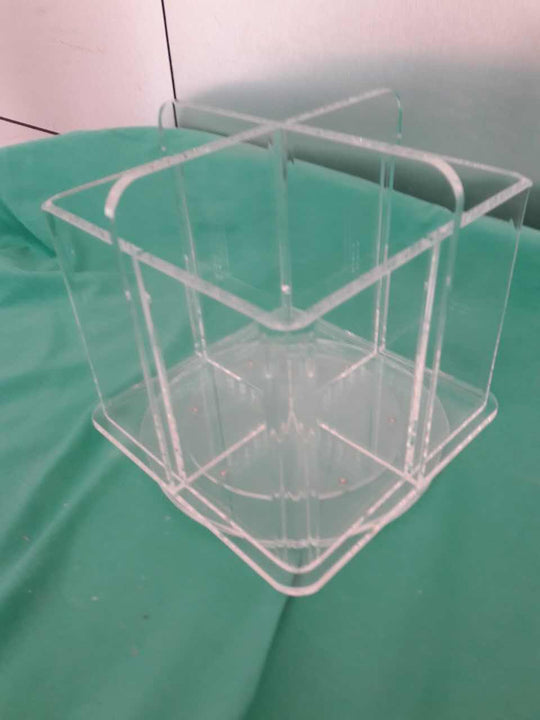 Simply Brilliant 4 Sections Acrylic Rotating Organizer