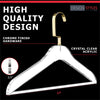 Load image into Gallery viewer, Simply Brilliant Matte Gold Hook Clothes Acrylic Hangers with Bar - 10 Pack
