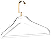 Simply Brilliant Matte Gold Hook Clothes Acrylic Hangers with Bar - 10 Pack