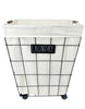 Load image into Gallery viewer, Rae Dunn Black Metal Laundry Basket - Front Angle

