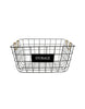 Load image into Gallery viewer, Black Wire Magazine Storage Basket - Front Angle
