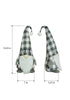 Load image into Gallery viewer, Black and White Checkered Christmas Decor Gnome - Dimensions
