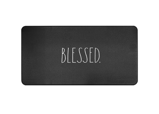 Rae Dunn “Blessed” Anti-Fatigue Farmhouse Black Kitchen Mat