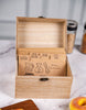 Load image into Gallery viewer, Rae Dunn “Recipe” Wooden Black Recipe Box for Cards

