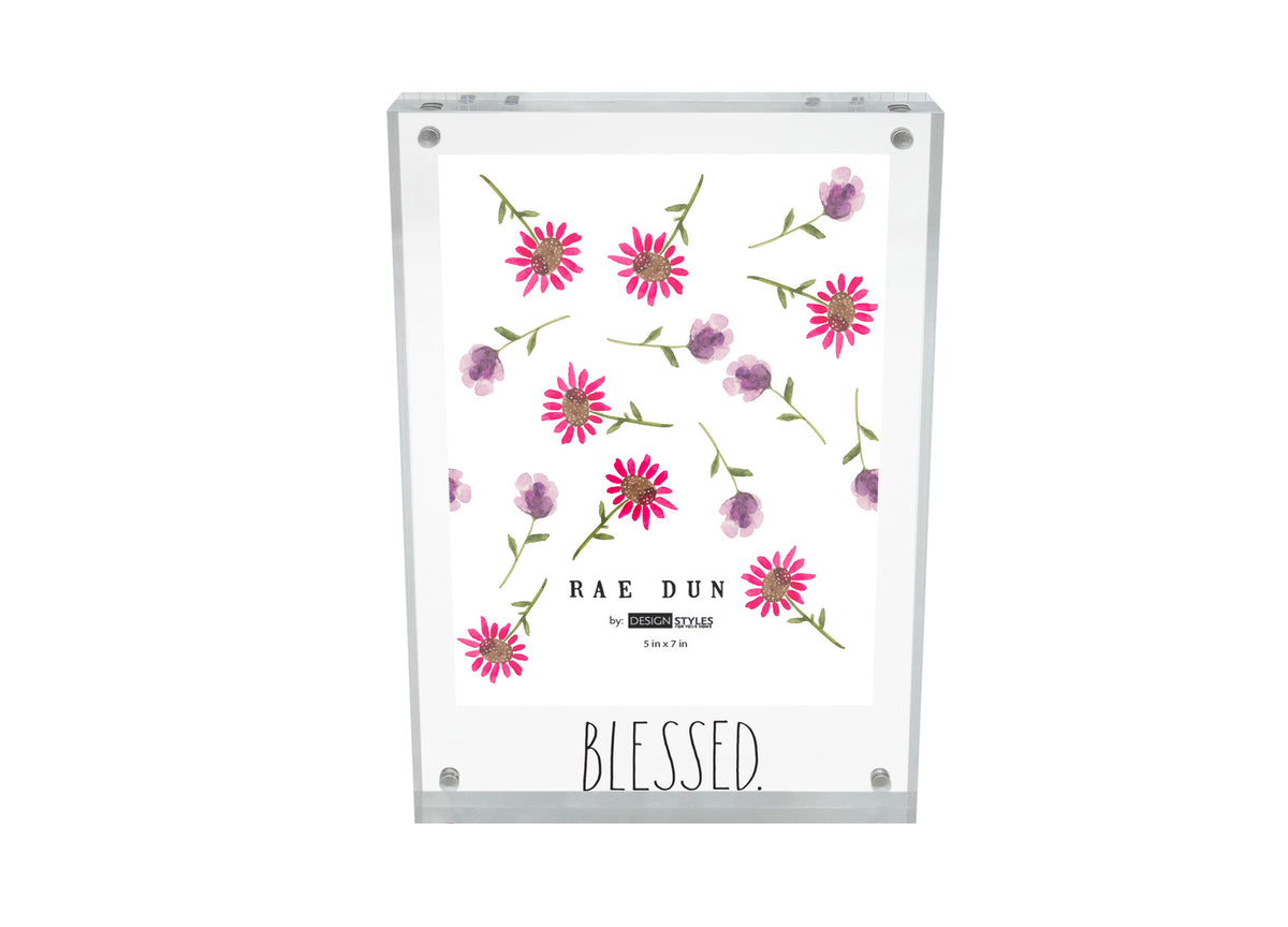 Rae Dunn “Blessed” Acrylic Freestanding 5x7 Picture Frame | DesignStyles