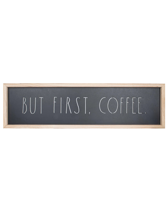Rae Dunn Large Wooden Wall “But First, Coffee” Sign