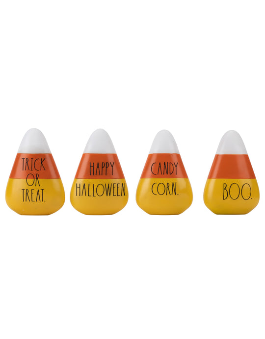 Rae Dunn “Happy Halloween” Set of 4 Candy Corn Decorations