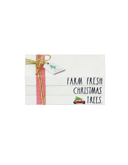 Rae Dunn Christmas Fake Books for Christmas Shelf Décor