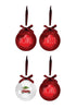 Rae Dunn “Sweet Home” Set of 4 Red Christmas Tree Ornaments