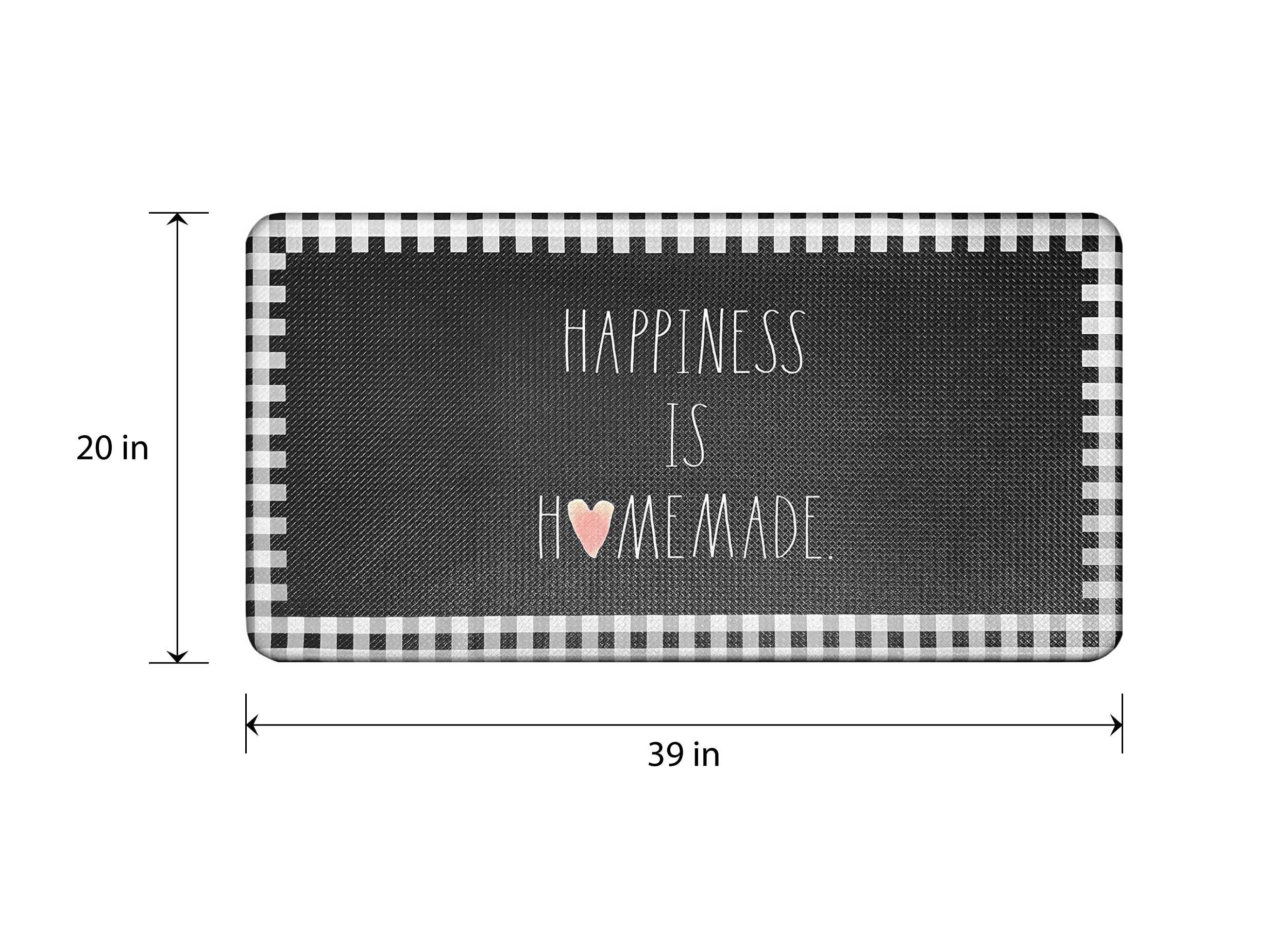 Rae Dunn “Happiness” Decorative AntiFatigue Kitchen Mat DesignStyles
