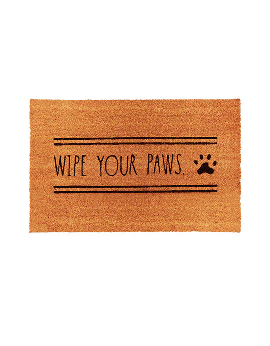 Rae Dunn “Wipe Your Paws” Dog-Theme Coconut Coir Doormat