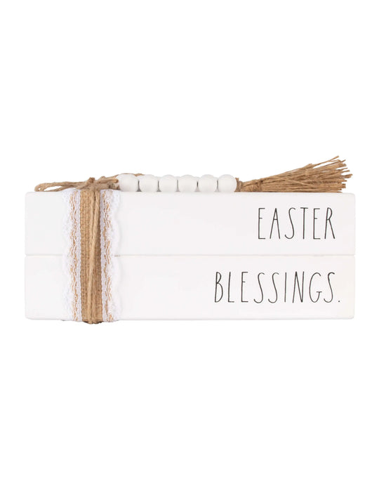 Rae Dunn “Blessings” Farmhouse Easter Table Decor Books
