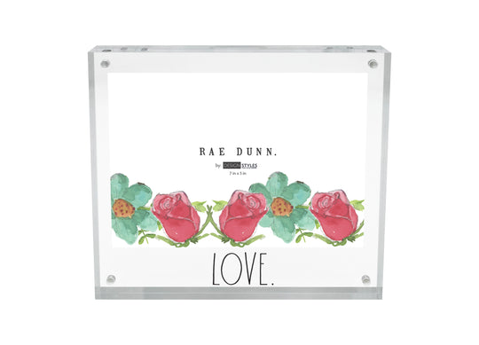 Rae Dunn Freestanding 7x5 Acrylic “Love” Picture Frame
